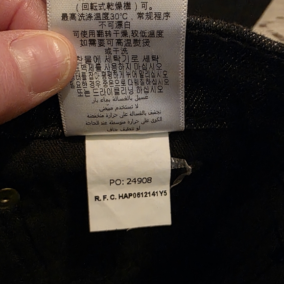 Re/Done Black Noir OP Buttonfly Raw Hem Jeans Size 29 - Picture 12 of 13